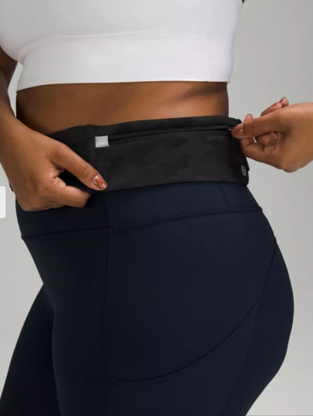 lululemon athletica Fast Free Running Adjustable Belt Black Camo Unisex